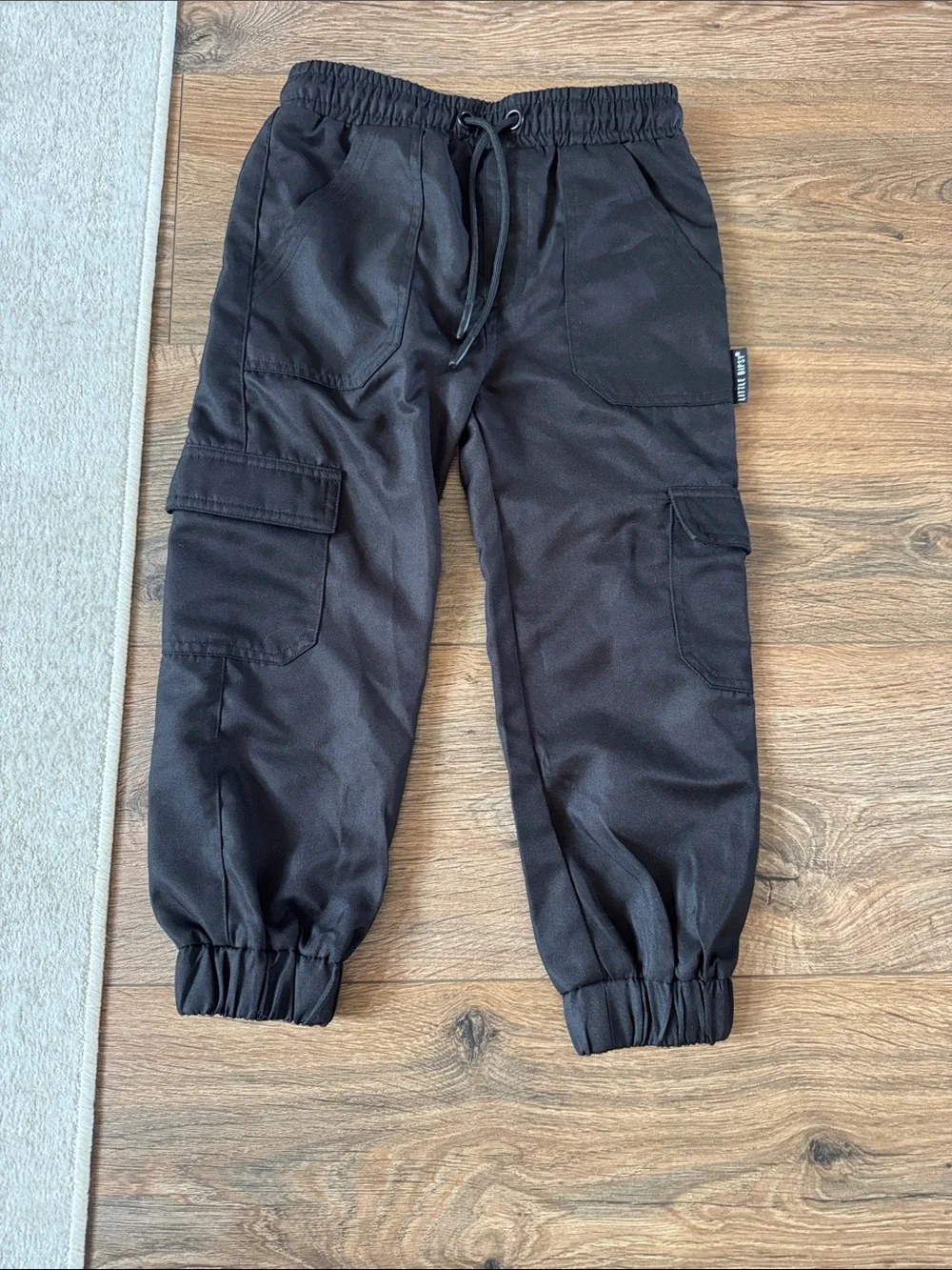 LOT Little Bipsy Black Long Sleeve Shirt and Cargo Jogger Pants